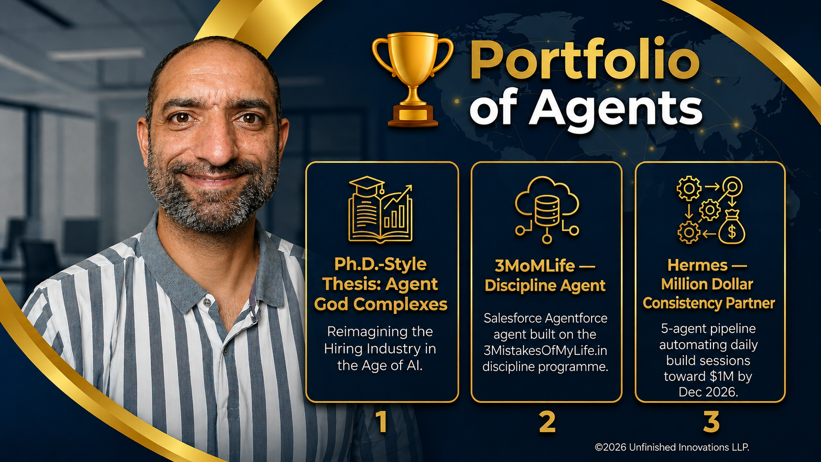 Portfolio of Agents β Ph.D.-style thesis on agent god complexes, 3MoMLife discipline agent, Hermes million dollar consistency partner